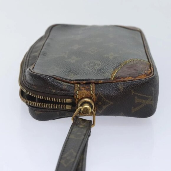 LOUIS VUITTON Monogram Marly Dragonne PM Clutch Bag M51827 LV Auth 91799 - Picture 4 of 14